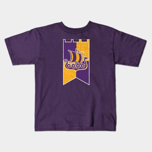 House of Minnesota Banner Kids T-Shirt by SteveOdesignz